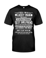 Load image into Gallery viewer, Lucky Man Have Sexy Girlfriend Gift For Couple Tee Guys V-Neck