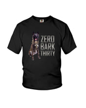 Load image into Gallery viewer, K9 Dog Hero Zero Bark Thirty Youth Tee