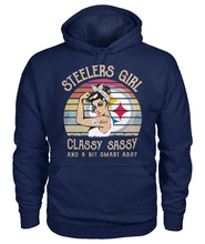 Load image into Gallery viewer, Steelers Girl Classy Sassy T-Shirt Hoodie