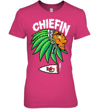 Load image into Gallery viewer, Chiefin Kansas City Chiefs Gift For Fans T-Shirt Ladies Tee