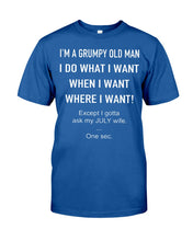 Load image into Gallery viewer, Grumpy Old Man July Wife Black Quote T-Shirt Guys Tee