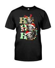 Load image into Gallery viewer, Funny Cows Ho Ho Ho Christmas Gift For Cow Lovers Youth Tee