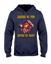 Load image into Gallery viewer, Earned By Few Envied By Many Black T-Shirt Hoodie