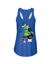 Load image into Gallery viewer, Grinch Green Bay Packers Funny Tee Ladies Flowy Tank