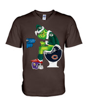Load image into Gallery viewer, Grinch Green Bay Packers Funny Tee Guys V-Neck