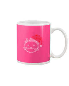 Cute Cat Face Christmas Gift For Cat Lovers T-Shirt Mug