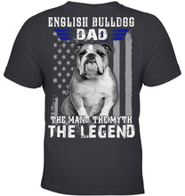Load image into Gallery viewer, English Bulldog  - The Man - The Myth - The Legend Black T-Shirt Youth Tee