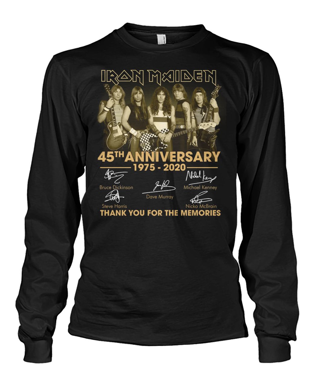 45Th Anniversary Iron Maiden 1975-2020 T-Shirt Unisex Long Sleeve