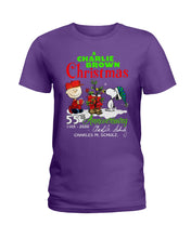 Load image into Gallery viewer, 55Th Anniversary A Charlie Brown Christmas Black T-Shirt Ladies Tee