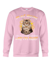 Load image into Gallery viewer, Cat Lovers T-Shirt Not Arguing Just Explaining Sweatshirt