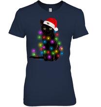Load image into Gallery viewer, Cat Merry And Bright New Ladies Tee