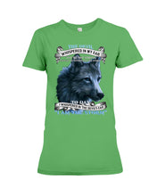 Load image into Gallery viewer, Wolf Lovers Trending Quote Tee Ladies Tee