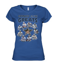 Load image into Gallery viewer, Dallas Cowboys Greats Gift For Fan T-Shirt Ladies V-Neck