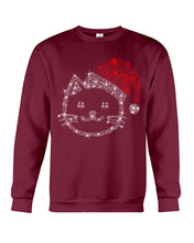 Load image into Gallery viewer, Cute Cat Face Christmas Gift For Cat Lovers T-Shirt Sweatshirt