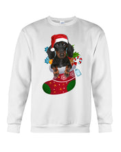 Load image into Gallery viewer, Dachshund In A Sock Christmas Cute Gift For Dachshunds Lovers Sweatshirt