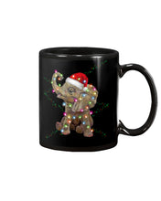 Load image into Gallery viewer, Elephant Color Light Christmas Gift Tee Mug