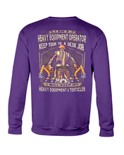Load image into Gallery viewer, Heavy Equipment Operator Black T-Shirt Sweatshirt