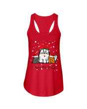 Load image into Gallery viewer, Merry Fluffmas Cute Cats Gift For Cat Lovers Ladies Flowy Tank