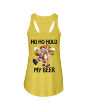 Load image into Gallery viewer, Santa Claus Funny Hold My Bear Christmas Gift For Friends Ladies Flowy Tank