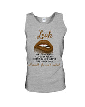 Load image into Gallery viewer, Leah A Mouth She Can't Control Quote Name T-Shirt Unisex Tank Top