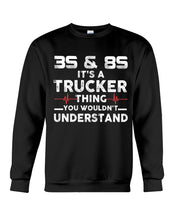 Load image into Gallery viewer, 3S And 8S Trucker Lovers Black T-Shirt Sweatshirt