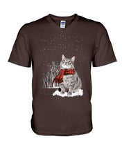 Load image into Gallery viewer, Cute Cat Christmas Gift For Cat Lovers Custom T-Shirt Guys V-Neck