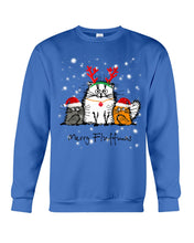 Load image into Gallery viewer, Merry Fluffmas Cute Cats Gift For Cat Lovers Sweatshirt