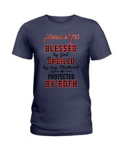 Load image into Gallery viewer, November Girl Blessed By Girl Spoiled By Husband Quote T-Shirt Ladies Tee