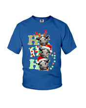 Load image into Gallery viewer, Funny Cows Ho Ho Ho Christmas Gift For Cow Lovers Youth Tee
