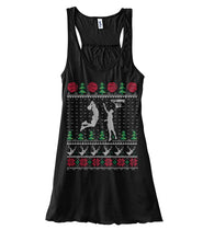 Load image into Gallery viewer, Funny Basketball Christmas Ladies Flowy Tank