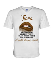 Load image into Gallery viewer, Tiara A Mouth She Can't Control Quote Name T-Shirt Guys V-Neck
