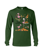 Load image into Gallery viewer, Flamingo Happy Thanksgiving Unisex Long Sleeve
