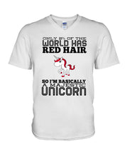 Load image into Gallery viewer, Redhead Unicorn Gift For Fans Funny T-Shirt Guys V-Neck