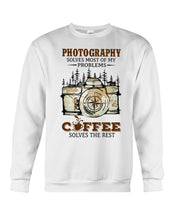 Load image into Gallery viewer, Solve Most Problems Camera Map Photography T-Shirt Sweatshirt