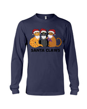 Load image into Gallery viewer, Santa Claws Funny Gift Christmas Gift For Cat Lovers Unisex Long Sleeve