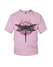 Load image into Gallery viewer, Let It Be Dragonfly Lotus Youth Tee