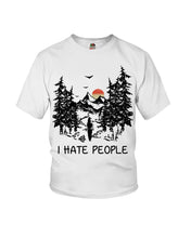 Load image into Gallery viewer, I Hate People Printing T-Shirt Youth Tee