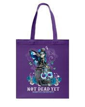 Load image into Gallery viewer, Diabetes Awareness Skull Custom Graphic Tee Basketweave Tote Bag