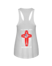 Load image into Gallery viewer, God Country Corps Semper Fi Black T-Shirt Ladies Flowy Tank