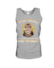 Load image into Gallery viewer, Cat Lovers T-Shirt Not Arguing Just Explaining Unisex Tank Top