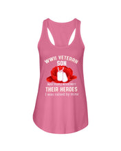 Load image into Gallery viewer, Wwii Veteran Gift For Veteran Dad Quote T-Shirt Ladies Flowy Tank