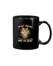 Load image into Gallery viewer, Cat Lovers T-Shirt Not Arguing Just Explaining Mug