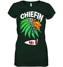 Load image into Gallery viewer, Chiefin Kansas City Chiefs Gift For Fans T-Shirt Ladies V-Neck