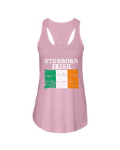 Load image into Gallery viewer, Stubborn Irish Flag Love Ireland Custom T-Shirt Ladies Flowy Tank
