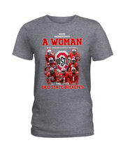 Load image into Gallery viewer, Woman Loves Ohio States Buckeyes American Football Ncaa 2019 T-Shirt Ladies Tee