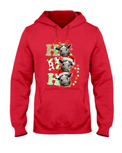 Load image into Gallery viewer, Funny Cows Ho Ho Ho Christmas Gift For Cow Lovers Hoodie