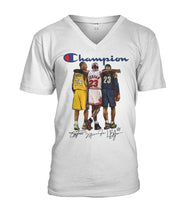 Load image into Gallery viewer, Nba Champions Jordan Bryant James Legends Guys V-Neck
