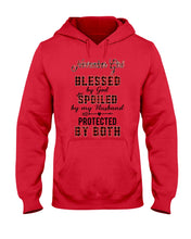 Load image into Gallery viewer, November Girl Blessed By Girl Spoiled By Husband Quote T-Shirt Hoodie