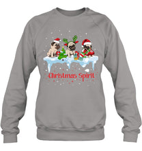 Load image into Gallery viewer, Pug Christmas Gift Black T-Shirt Sweatshirt