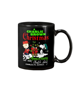 55Th Anniversary A Charlie Brown Christmas Black T-Shirt Mug